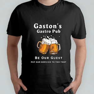Gaston, Taverne, Pub, La Belle et la Bête, Disney, Aliments Disney, Belle, Bête T-shirt unisexe en coton épais