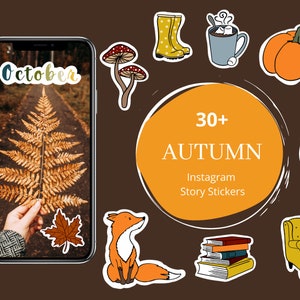 30+ autocollants d’histoire Instagram d’AUTOMNE