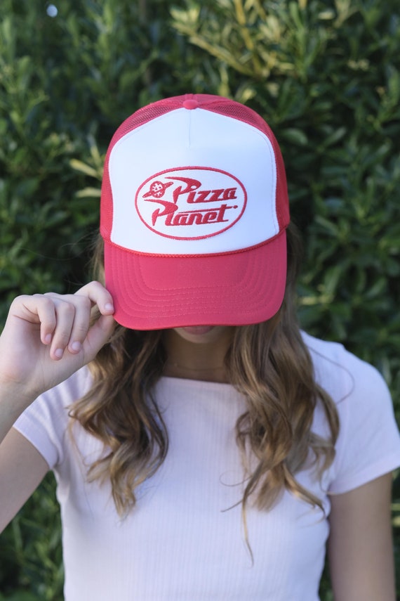 Pizza Planet Trucker Hat • Disney Pizza Planet Hat • Red Disney