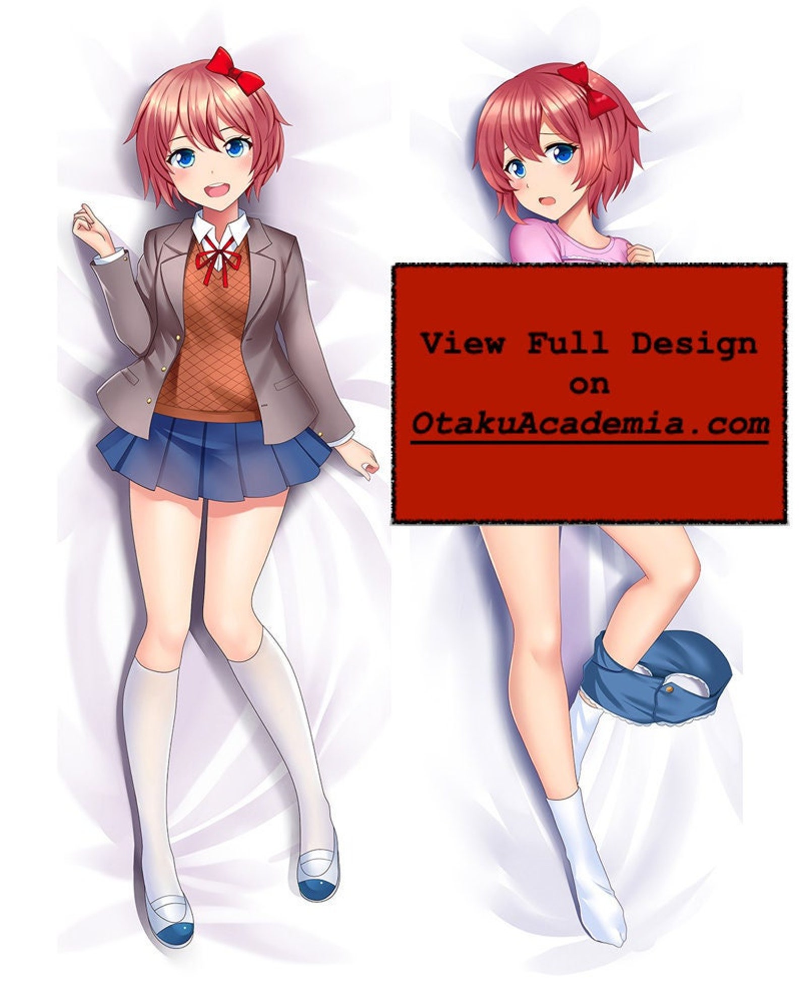 Sayori Doki Doki Literature Club DDLC Dakimakura Body Pillow Etsy UK