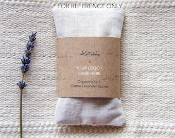 Custom Branded Organic Cotton Lavender Sachet | 100% Organic Handwoven Khadi Cotton | Secret Santa Gift | Stocking Stuffer | Corporate Gift