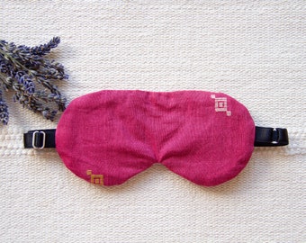 Red Cotton Blackout Sleep Mask | 100% Handloom Jamdani Cotton | Cotton Sleep Mask | Insomnia Aid| Mother's Day Gift | Lightweight Sleep Mask