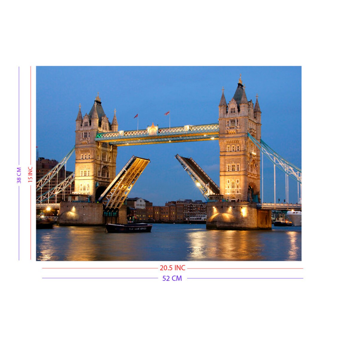 Jigsaw Puzzle 500 Pieces London Bridge Gold Edition Etsy