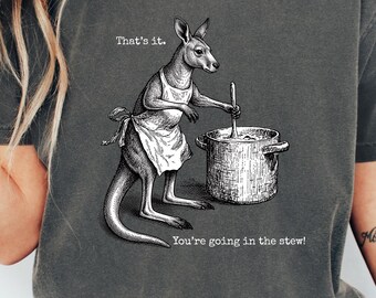 Kangaroo Stew Meme Shirt: Comfort Colors Garment-Dyed Tee