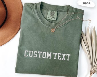 Custom Text T-shirt | Minimal Text Front Design, Personalized Tee