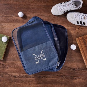 Groomsman Gift Personalized Golf Shoe Bag Birthday Gift for Golfer Personalized Gift for Groomsmen Embroidered Shoe Caddy Bag Sport Shoe Bag