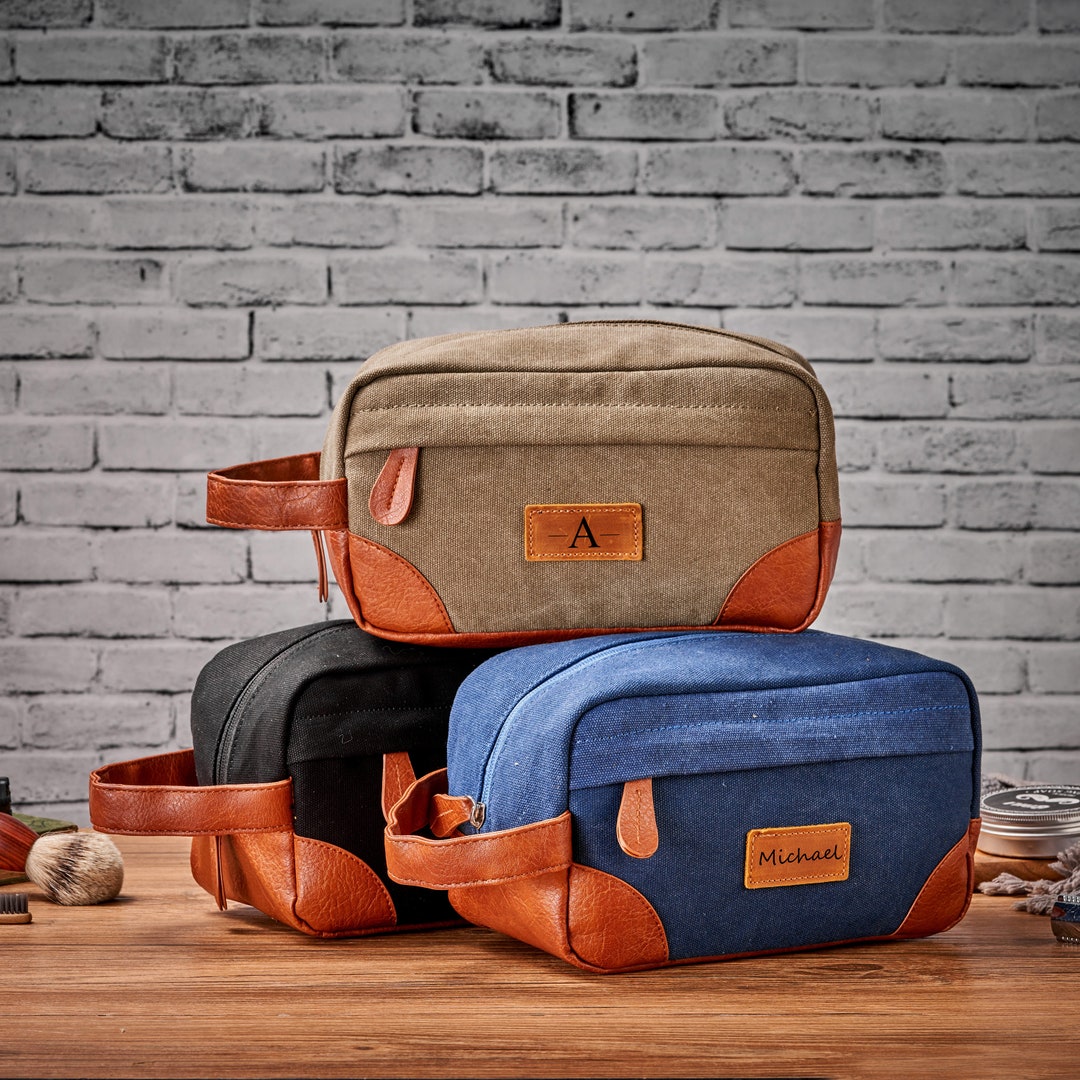 Personalized Toiletry Bag-custom Shaving Kit Bag-canvas Toiletry Bag ...