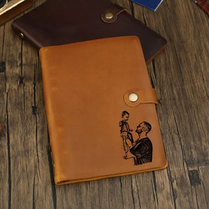 Diário de viagem personalizado, diário de aventura em couro, caderno de flores de nascimento, presentes de acampamento, presentes de padrinhos, presentes de aniversário