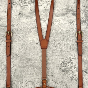 Personalized Rustic Wedding Suspenders Groomsmen Brown Leather Suspenders Mens Rustic Wedding Suspenders Boys Suspenders Ring Bearer