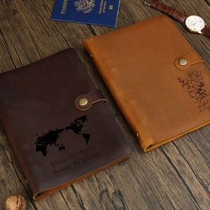 Diário personalizado, caderno de flor de nascimento em couro, presente de flor do mês de nascimento, presente de formatura, presente de aniversário, diário gravado em couro