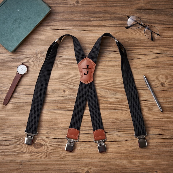 Personalized Groomsmen suspenders, Adjustable X-Back Suspenders, Wedding outfit, Rustic Suspenders, Rustic Wedding, Men's Vintage Suspenders