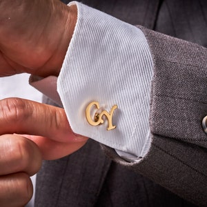 Personalized Name Cufflinks - Customized Cufflinks - Groom Wedding Cufflinks - Groomsmen gift - Initials Cufflinks - Sterling Cufflinks