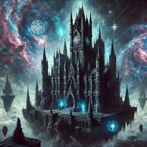 Gothic Castle Astral Abode Sanctuary Remote Binding, Gift for Dark Arts Spirit Companions with 5 Images Of Exterior and Interior