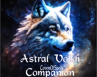 Astral Volkh Wolf Spirit Companion. Binden en binden op afstand. Geest van bescherming en hexverwijdering