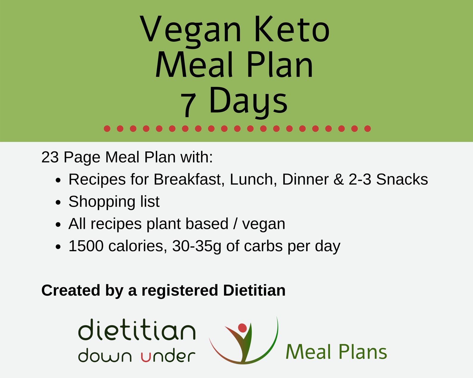 Vegan Keto Meal Plan 7 Days by Dietitian Etsy Australia