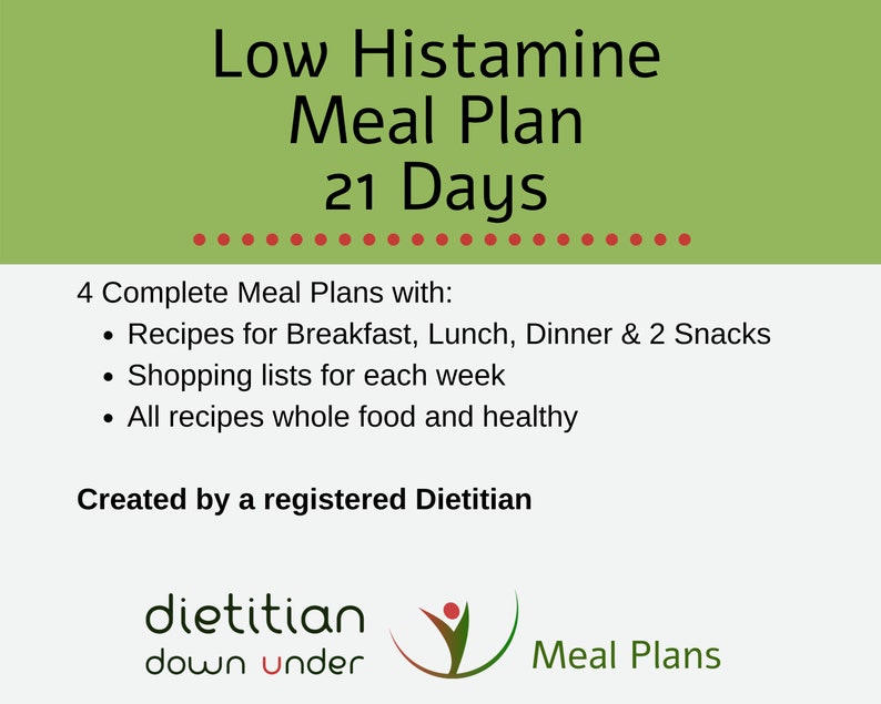 Low Histamine Meal Plan 4 Week Meal Plan Whole Food Clean Eating By 