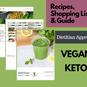 Plan de comidas vegano cetogénico, 7 días, por dietista