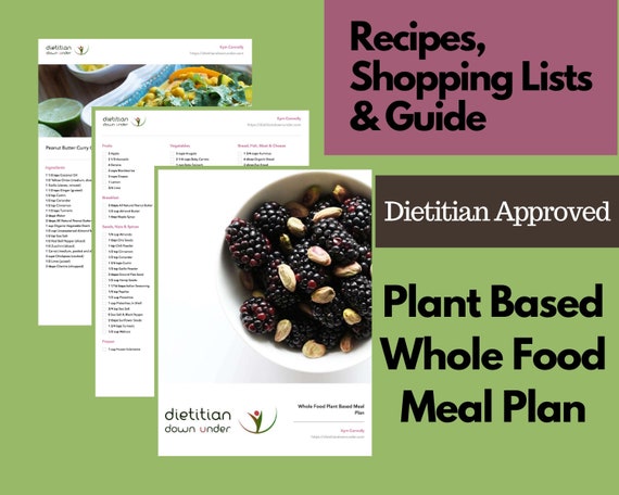Plant Based Meal Plan, Created by Dietitian, Whole Food & Vegan - Etsy