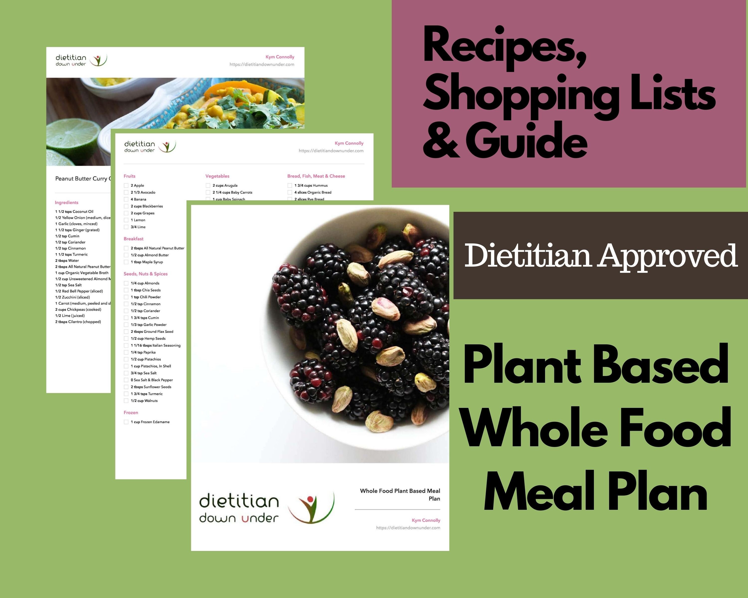 Plant Based Meal Plan, Created by Dietitian, Whole Food & Vegan - Etsy