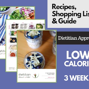 Weight Loss Meal Plan &quot;Transformation&quot;, 3 Week Meal Plan (Whole Food & Clean Eating - by Dietitian)