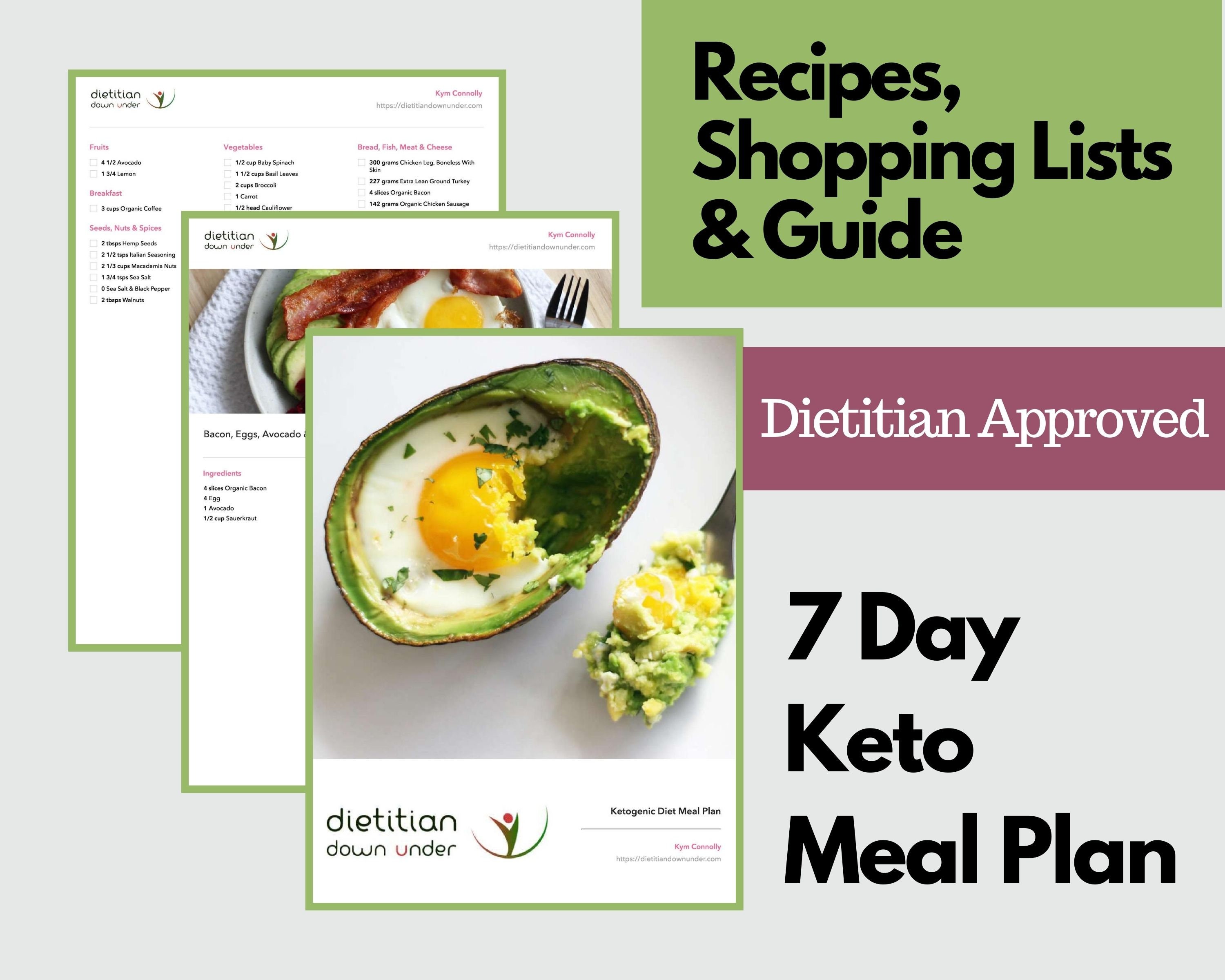 Keto Meal Plan: 7 Day Plan by Dietitian - Etsy UK