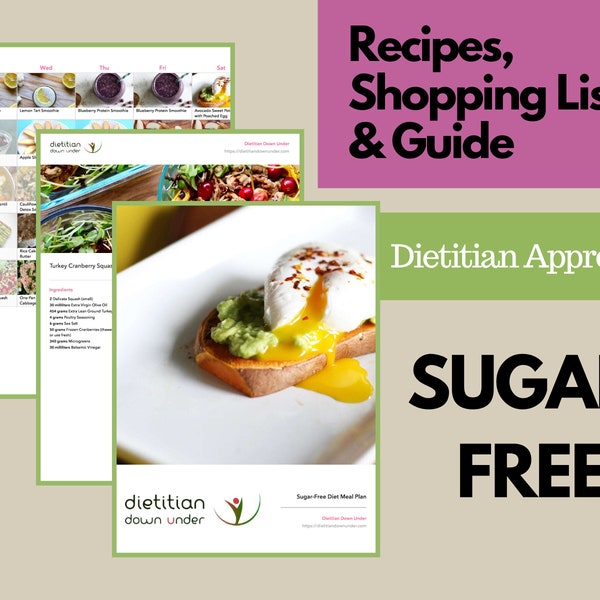 Sugar Free Meal Plan, By Dietitian, Whole Food & Clean Eating, Makes A Great Sugar Detox