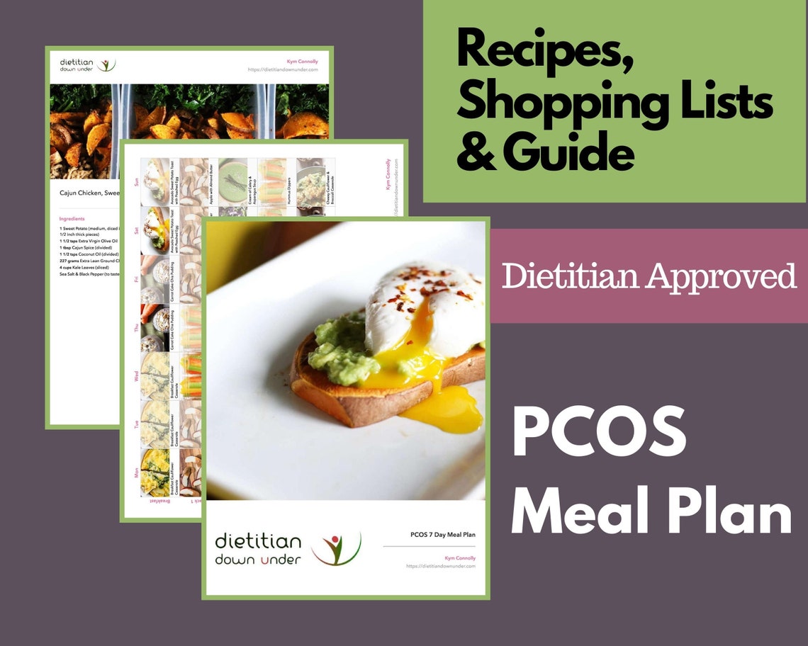 PCOS Meal Plan 7 Days by Dietitian Etsy Australia
