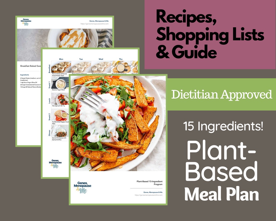 Easy, Healthy, Plant Based Meal Plan by Dietitian - Only 15 Ingredients