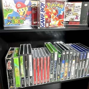 Premium Acrylic UV Protected Video Game Display Case - For N64, NES, Xbox, PlayStation, Gameboy, Switch & More!