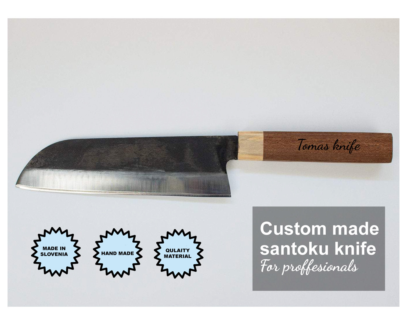 Santoku Kitchen Knife MADE TO ORDER Fully Handmade Fully Etsy España