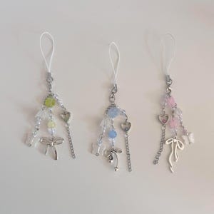 Silber Perlen Cute Y2K Coquette Charms für Handys & Taschen (mehrere Farben)