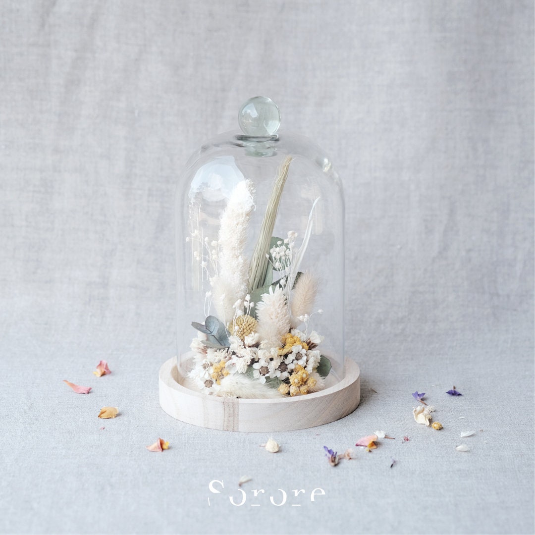Cloche de Fleurs Séchées - Viens Je T'emmène