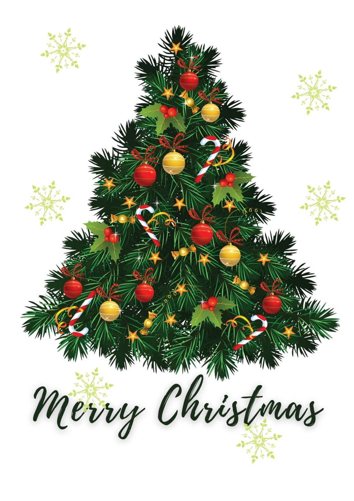 Merry Christmas Card Printable Christmas Card Christmas | Etsy