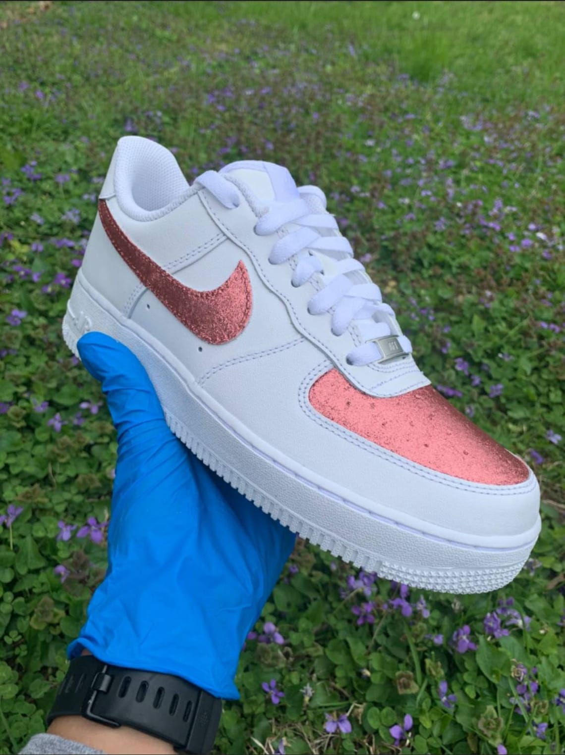 painted black air force ones