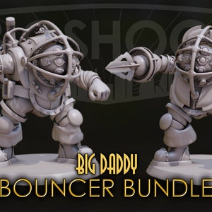 Bioshock Fan Art Miniature - Big Daddy Bouncer Bundle - Resin