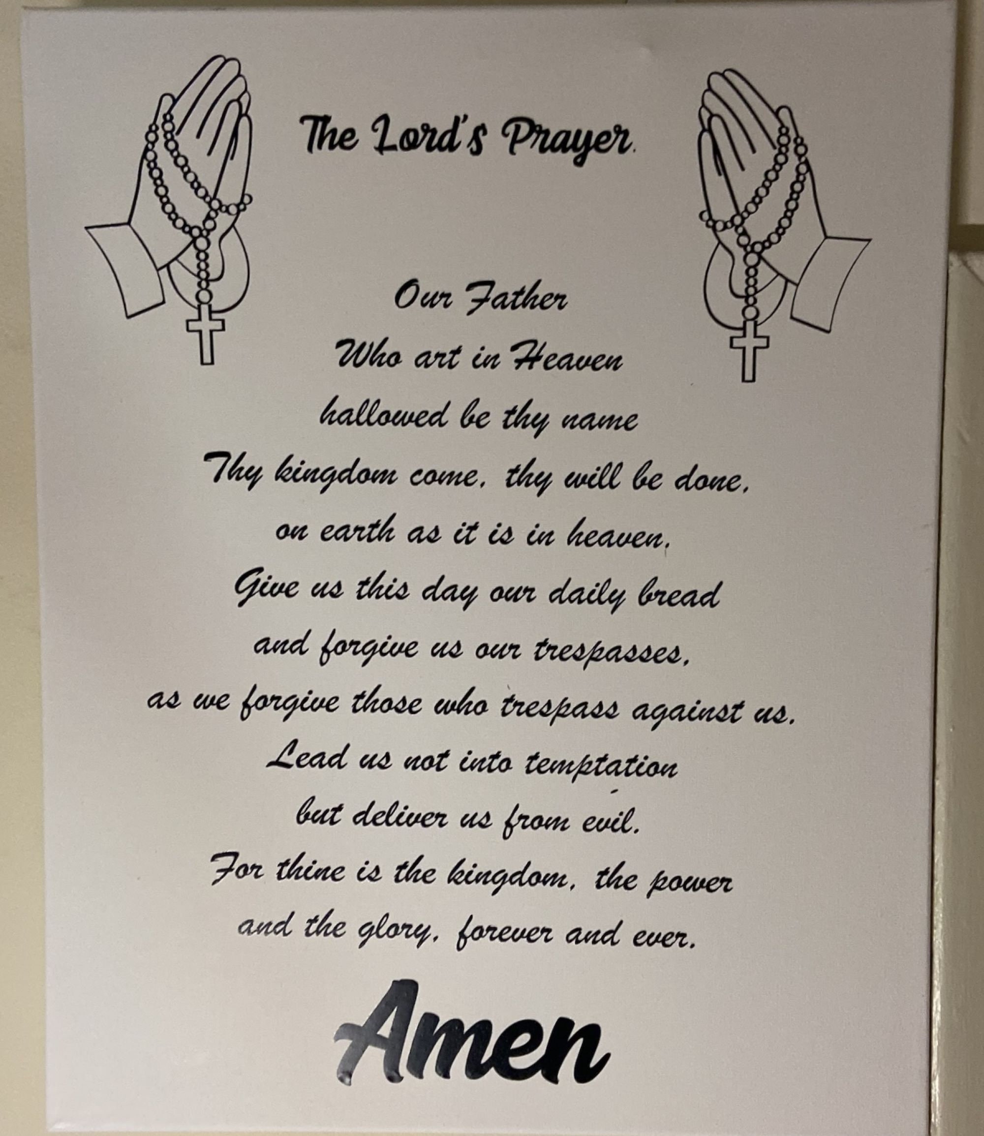 The Lord's Prayer Canvas Art Etsy