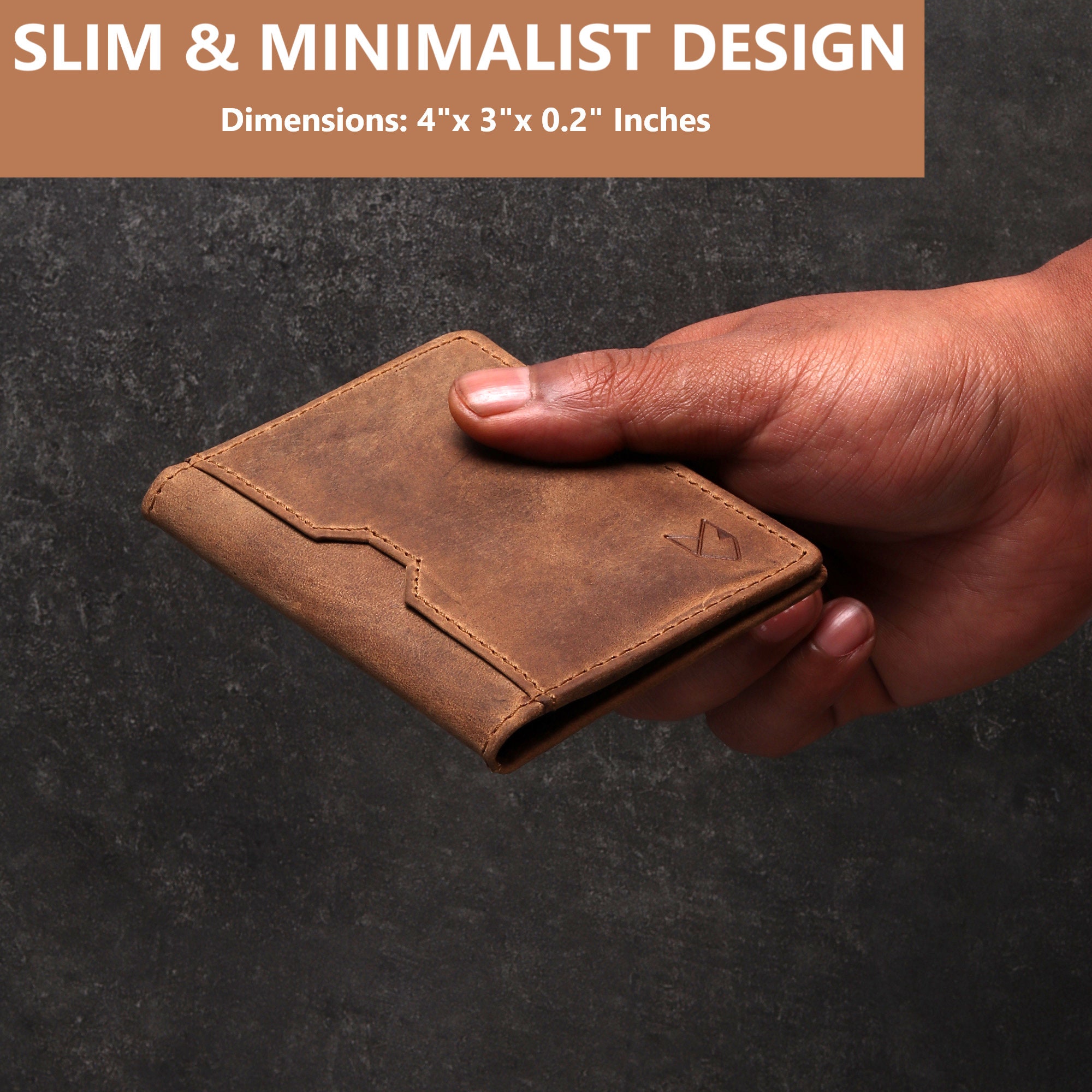 Minimalist RFID Mens Slim Wallet Genuine Leather Pocket Credit Card Case  Holder - Black - CQ189C968N3