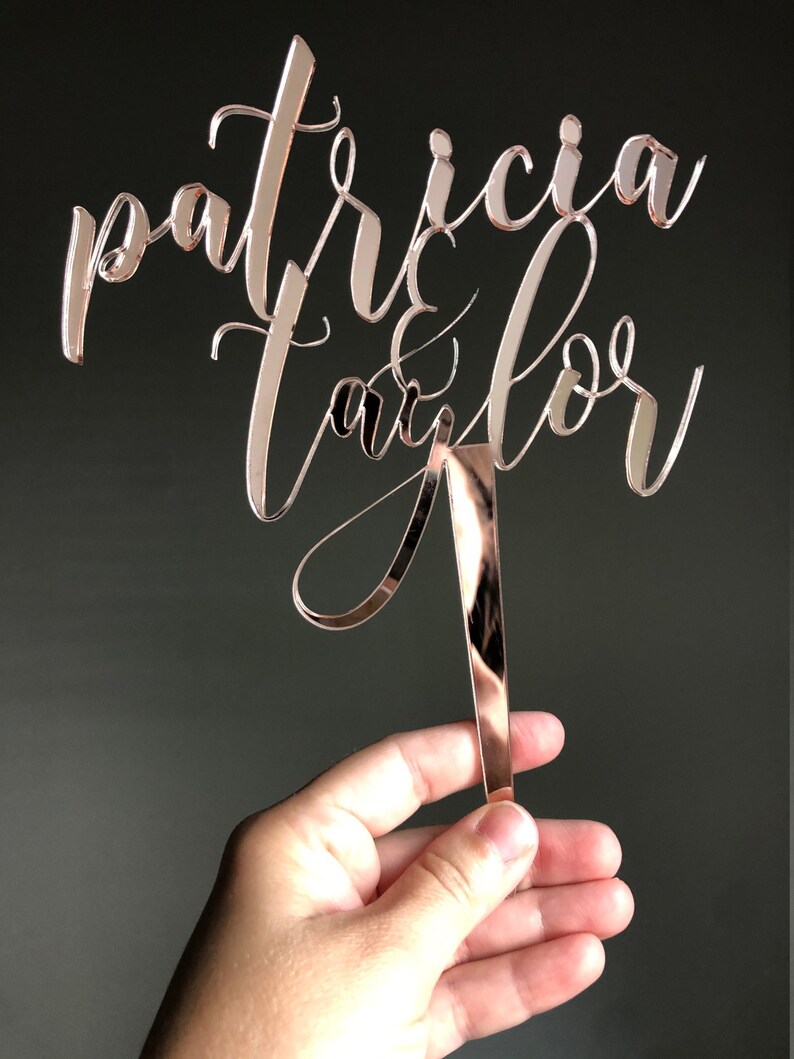 Cake Topper Stick Wedding Cake Topper Birthday Cake Topper Cake Decor CUSTOM Cake Topper Acrylic Cake Topper Personalized Cake Topper