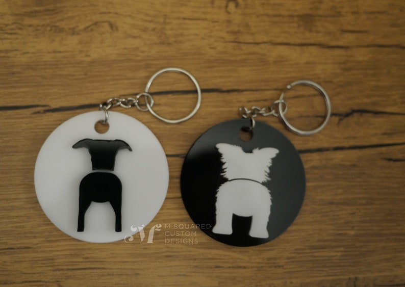 Dog Lover Gift Puppy Key Chain Acrylic Key Chain New Dog Owner Gift for Sister CUSTOM Dog Keychain Gift for Mom Stocking Stuffer