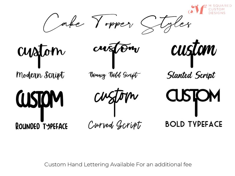 Cake Topper Stick Wedding Cake Topper Birthday Cake Topper Cake Decor CUSTOM Cake Topper Acrylic Cake Topper Personalized Cake Topper