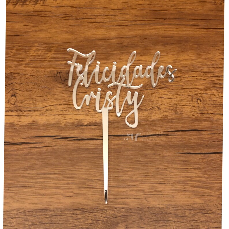 Cake Topper Stick Wedding Cake Topper Birthday Cake Topper Cake Decor CUSTOM Cake Topper Acrylic Cake Topper Personalized Cake Topper