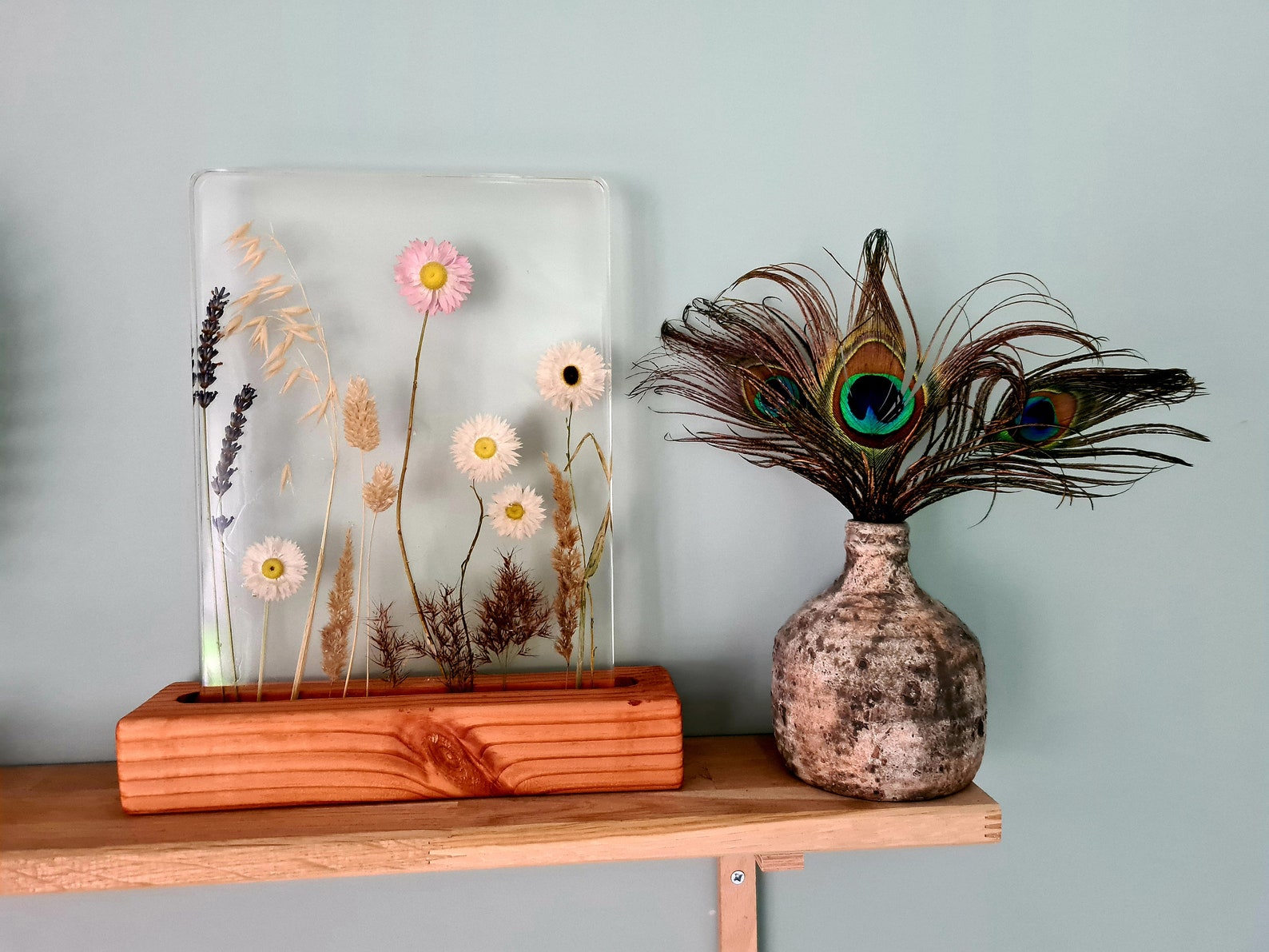 Epoxy dried flower gift Etsy