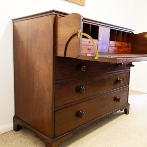 From Windsor Castle George III Secretaire Desk/Chest of Drawers Authenticated image 8