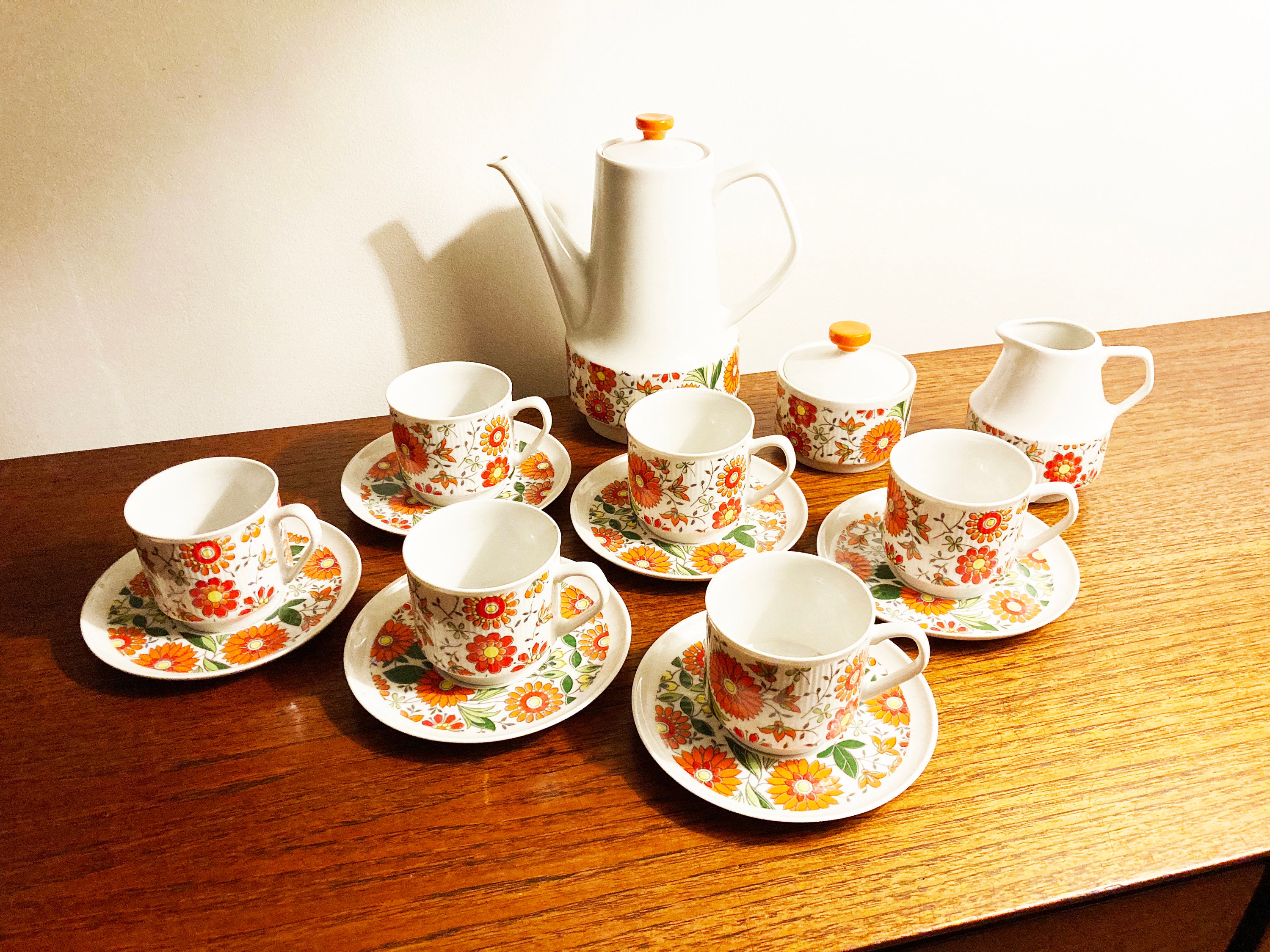 Porcelain Tea Set Chodzież Poland Etsy
