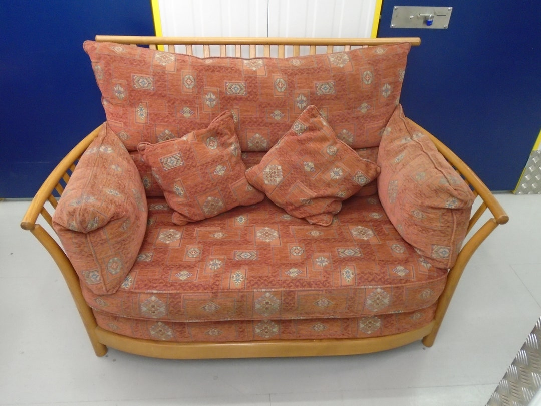 Ercol Renaissance 2 Seat Sofa Ercol Fabric Light Finish Etsy UK