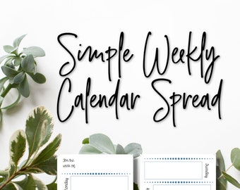 Undated Weekly Calendar/ Customized Planner Printable/ To-Do Planner/Weekly Planner