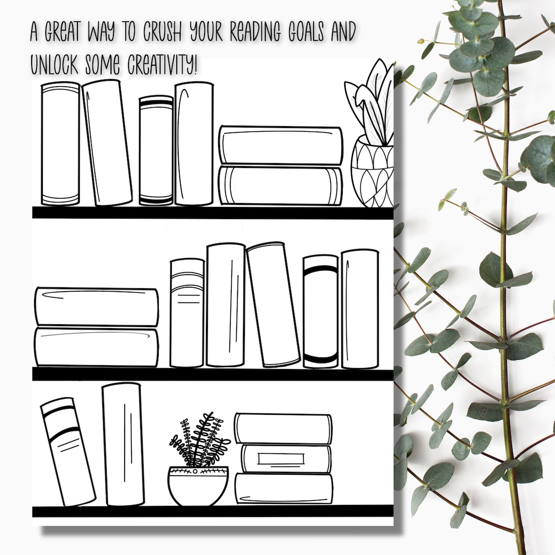 Book Tracker Coloring Page/ Reading Log Planner/ Book Club Etsy