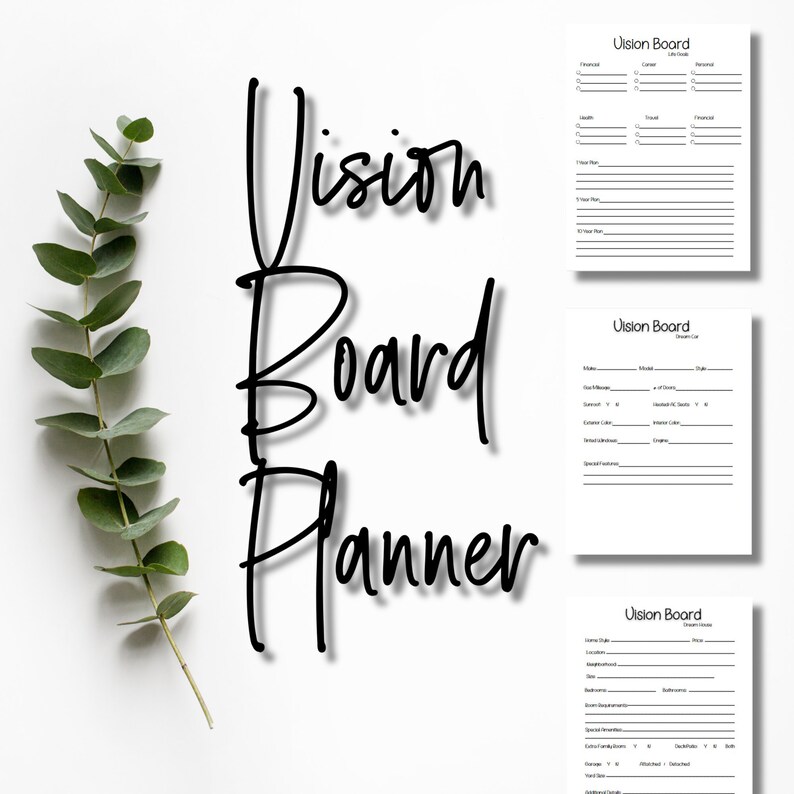 vision board kit 2021 vision board printablelaw of etsy