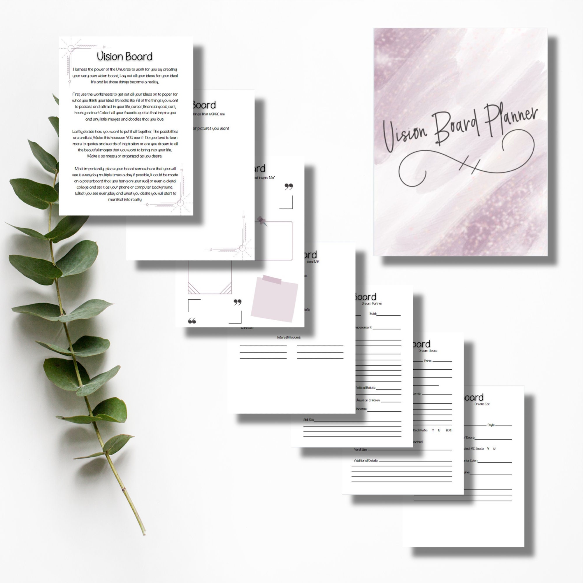Vision Board Kit/ 2021 Vision Board Printable/Law Of | Etsy