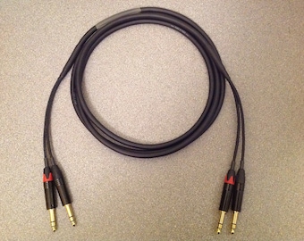 1/4" Jack to Jack - Stereo / Balanced - Twin Cable - 3m